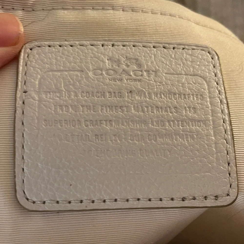 Coach Off-White Leather Shoulder Bag Classic Pebble Leather by StageCoach Coach